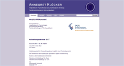 Desktop Screenshot of annegret-kloecker.de